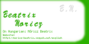 beatrix moricz business card